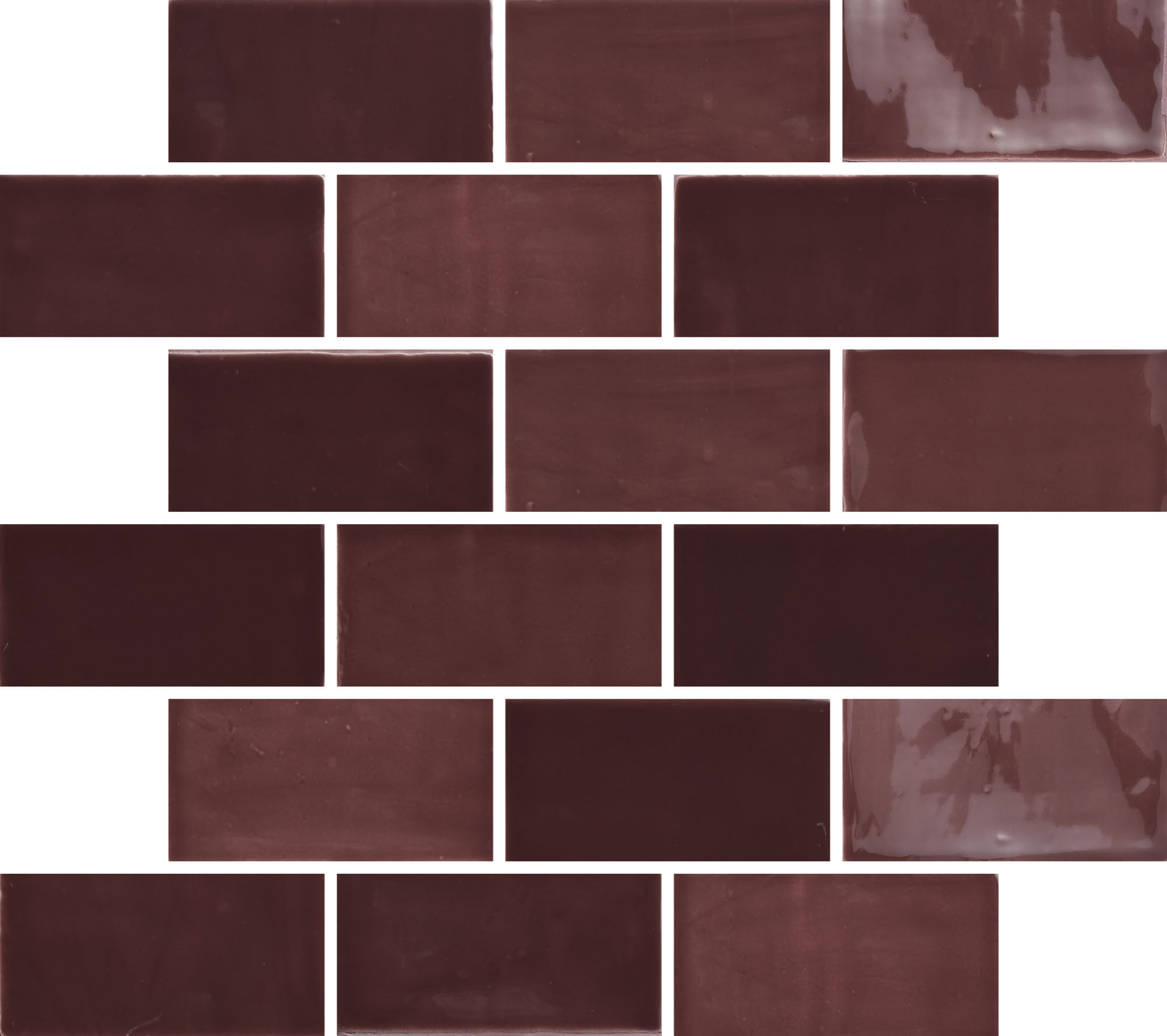 New Zellige Burgundy Glossy